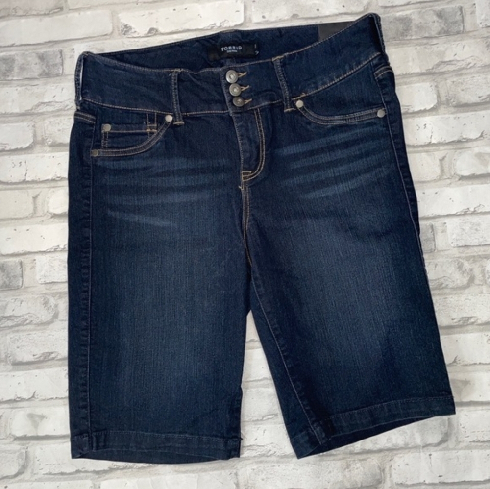Torrid Dark Blue Denim Shorts